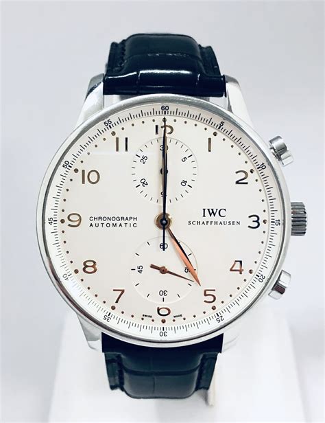 iwc portuguese steinless chronograph.